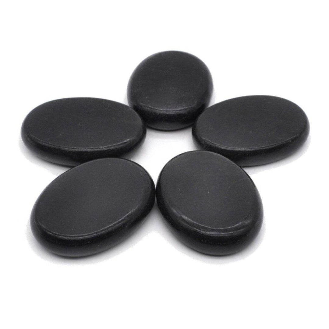 8 Pcs Massage Stone Hot Basalt Set Lot Kit Cold Lava Natural Therapy Rock Spa Manual Massager - MRSLM