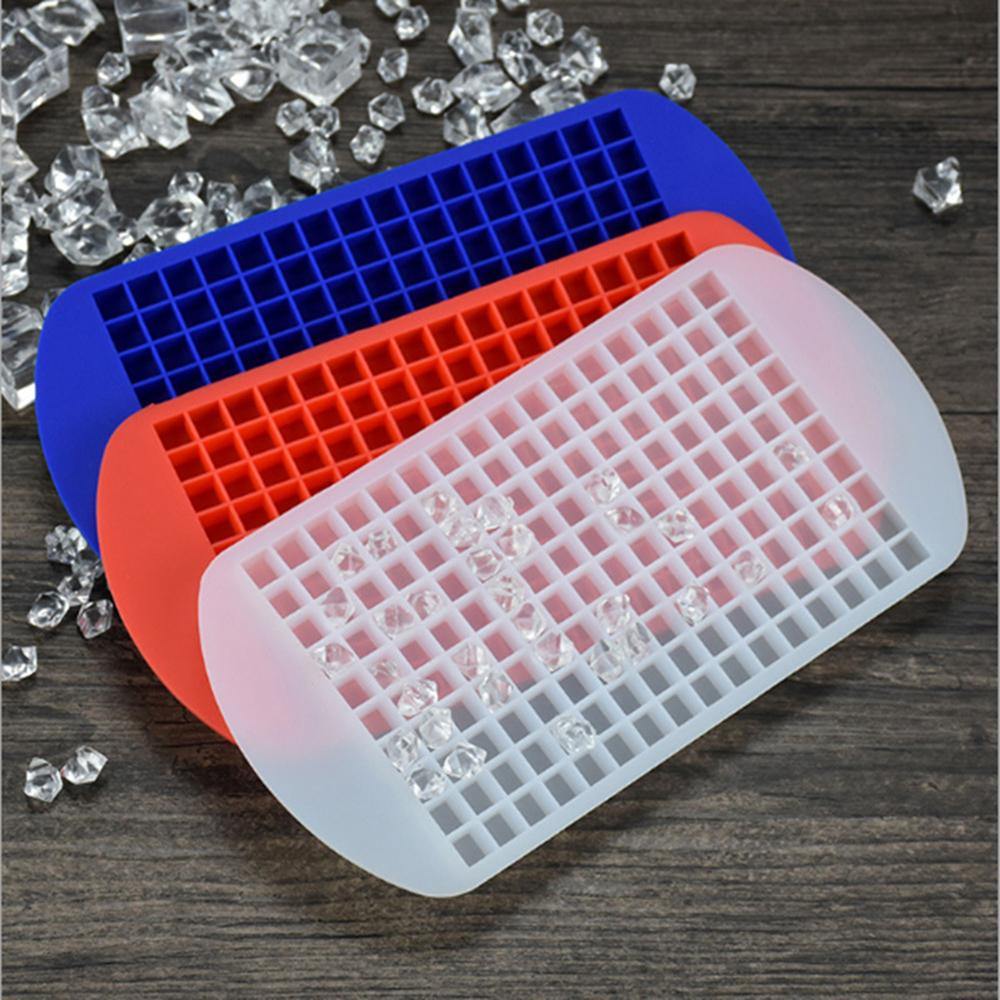 2Pcs 160 Grid Square Ice Tray Silicone Stackable Mold Set for Home Kitchen Tool - MRSLM