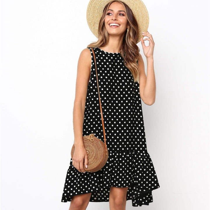 Women's Polka Dot Chiffon Dress