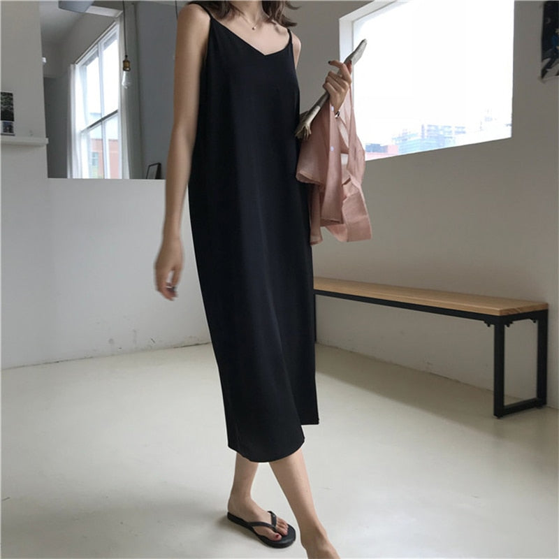 Women's Loose Sleeveless Maxi Dress