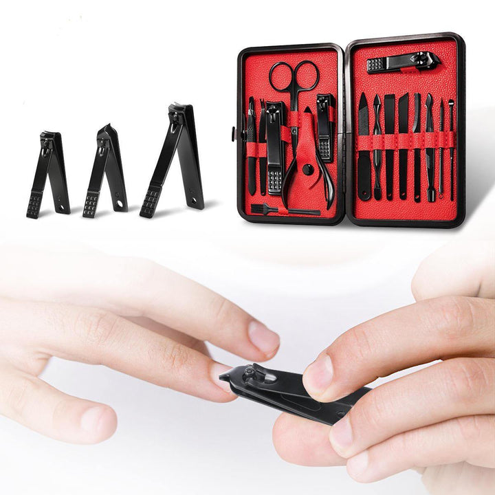 Y.F.M® 16pcs Portable Nail Clipper Manicure Pedicure Set Earpick Pedicure Kit - MRSLM