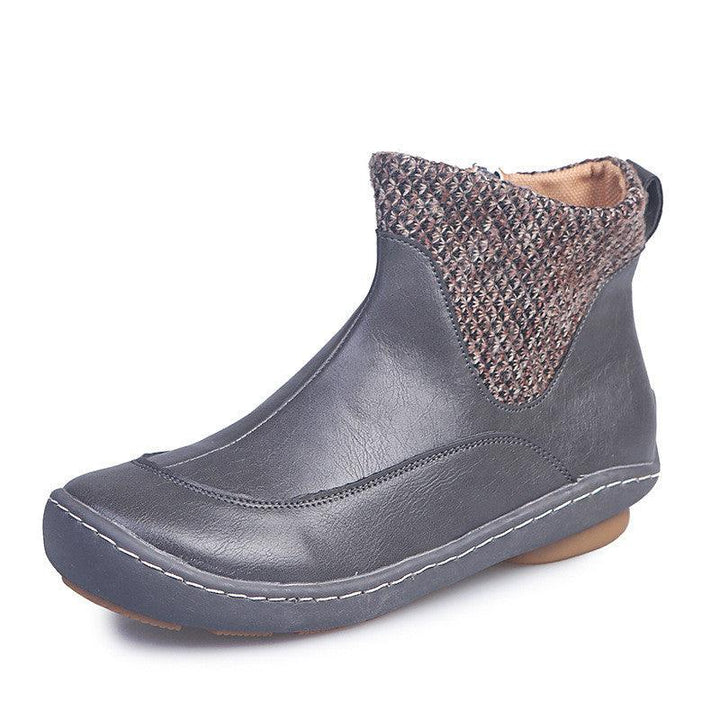 New women's shoes woolen women's leather boots - MRSLM