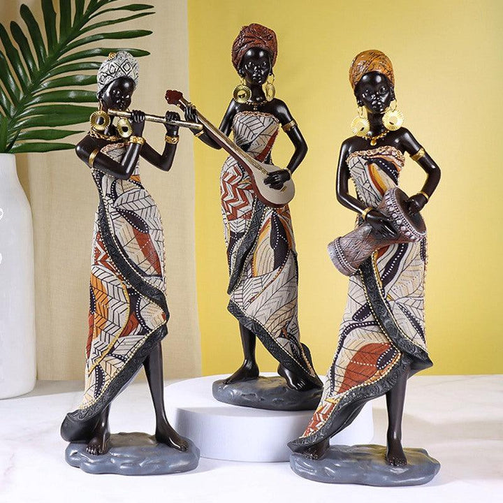 Retro African Resin Craft Ornament - MRSLM
