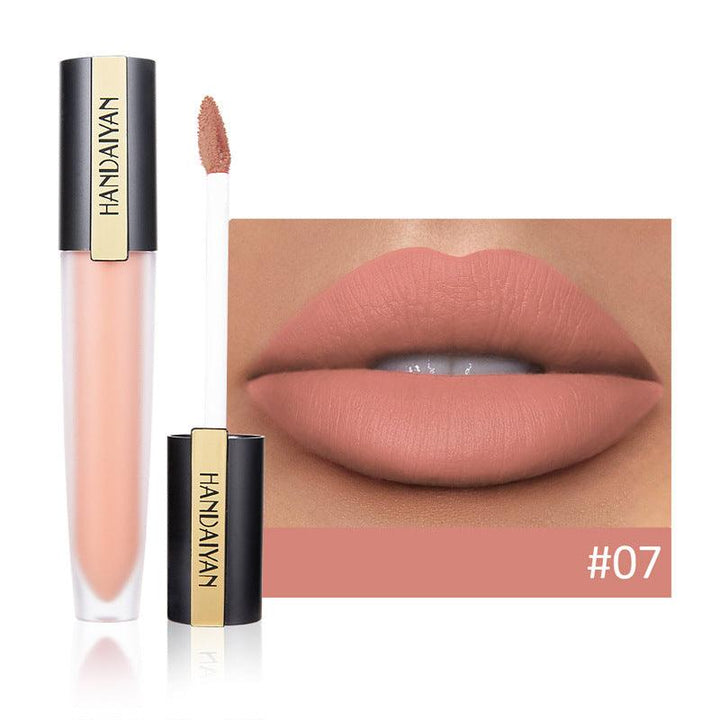 HANDAIYAN Matte Lip Gloss Lips Lipstick Long Lasting Liquid Cosmetics Exaggerated Makeup - MRSLM