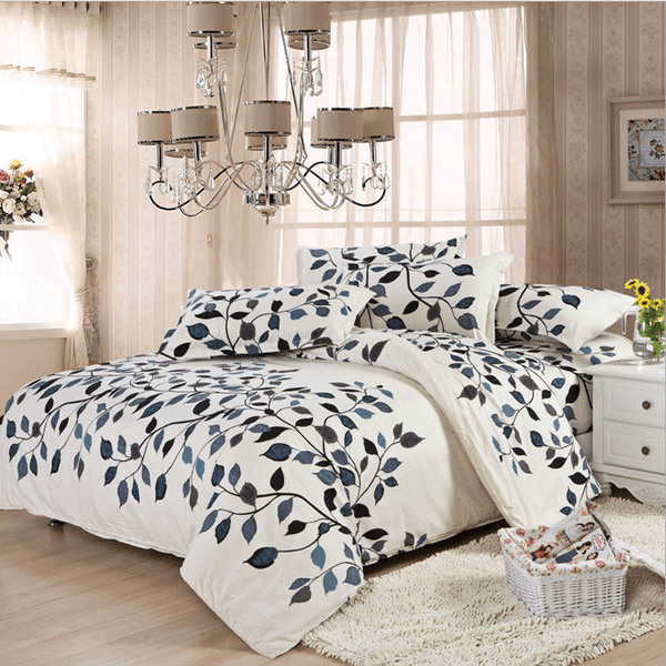 3 Or 4pcs Cotton Blend Mix Patterns Paint Printing Bedding Sets Twin Full Queen Size - MRSLM