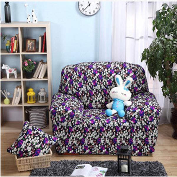 One Seater Textile Spandex Strench Flexible Printed Elastic Sofa Couch Cover Furniture Protector - MRSLM