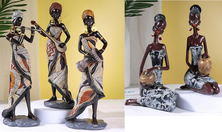 Retro African Resin Craft Ornament - MRSLM