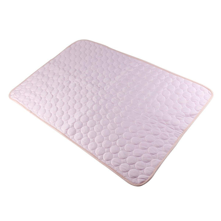 Pink Dog Pet Cat Cooling Mat Summer Cool Bed Pad Cushion Heat Relief Net Cotton Pet Carpet - MRSLM