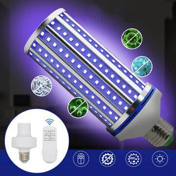 AC85 265V 60W E27 LED UVC Corn Bulb UV Germicidal Lamp Household Ultraviolet Disinfection Light Remote Control - MRSLM