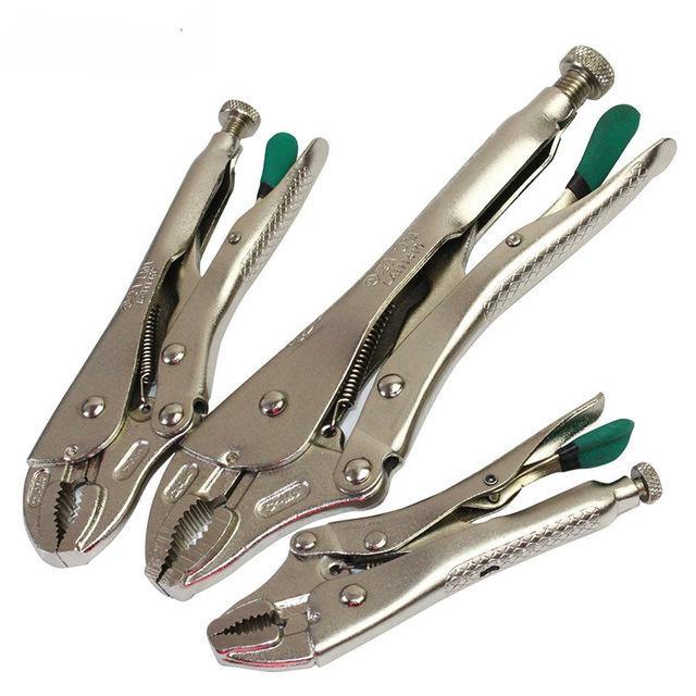 LAOA 5/7/10 Inch Locking Pliers Round Nose Welding Tool Straight Jaw Lock Mole Plier Vice Grips Pliers set - MRSLM
