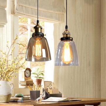 Vintage E27 Chandelier Pendant Light Industrial Retro Loft Glass Ceiling Lamp Shade AC220V - MRSLM