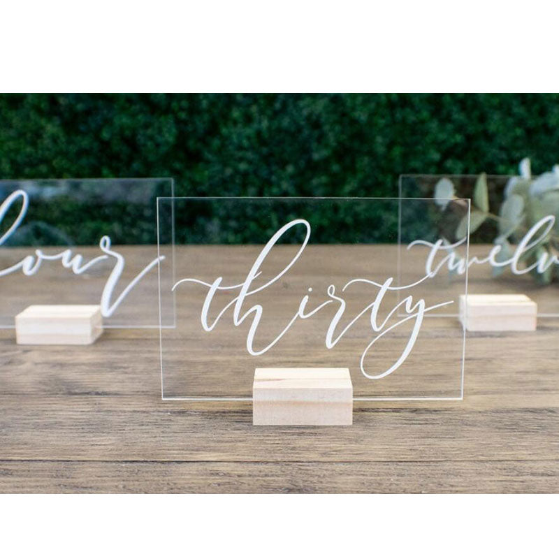 Romantic Table Card with Holders for Wedding Party