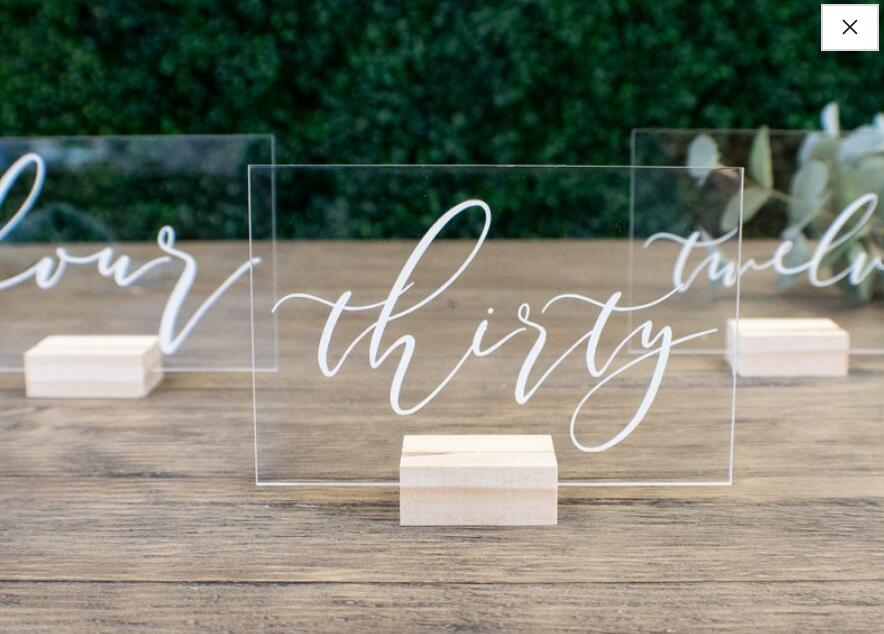 Romantic Table Card with Holders for Wedding Party