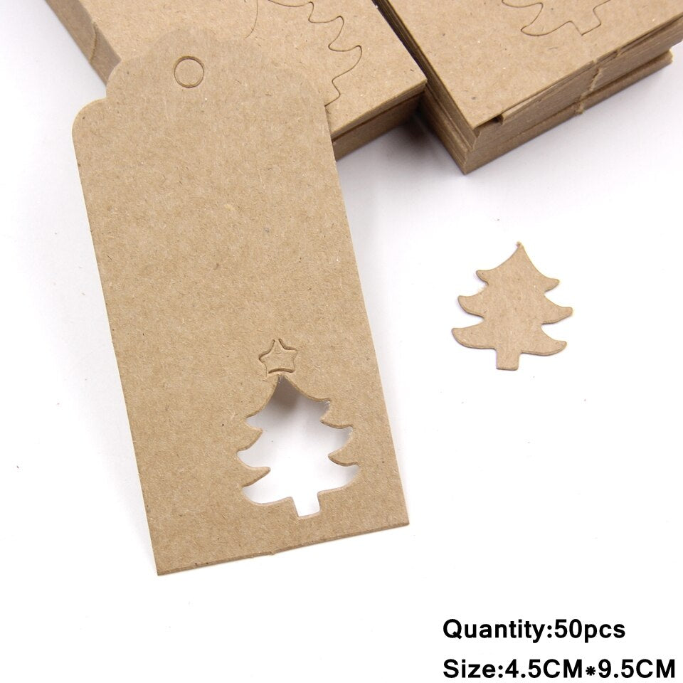 Set of 50 Kraft Paper Tags