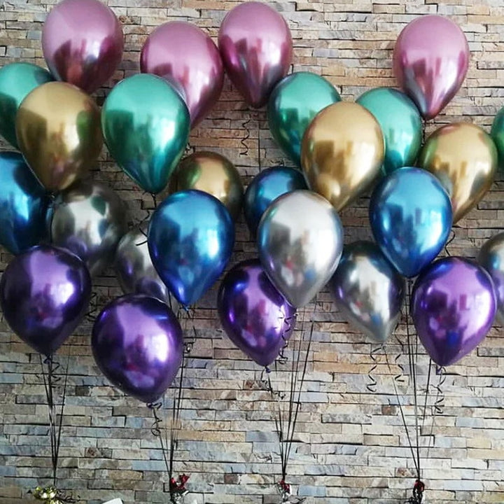 Metallic Latex Ballon Set 10 Pcs