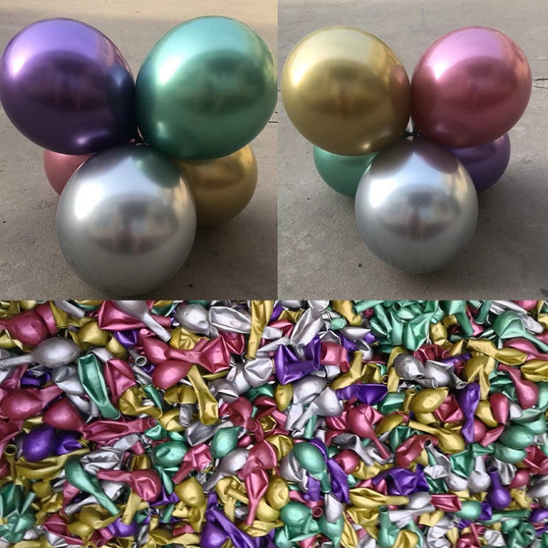 Metallic Latex Ballon Set 10 Pcs