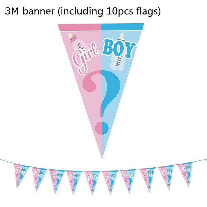 Gender Reveal Party Tableware Set & Decorations