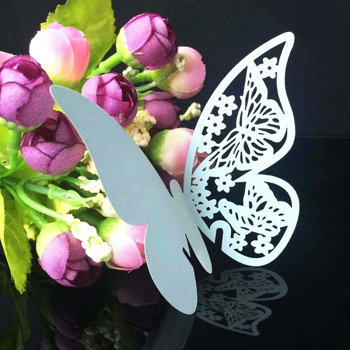 Butterfly Shaped Glass Tags