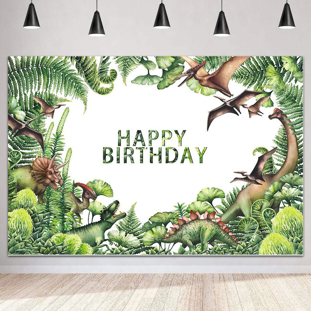 Dinosaur Forest Theme Birthday Backdrop Vinyl Studio Backdrop Photography Props Photo Background Decorations - MRSLM