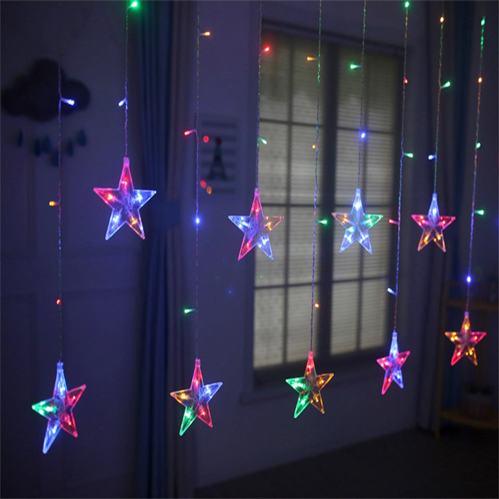 LED String with Star Shaped Pendants