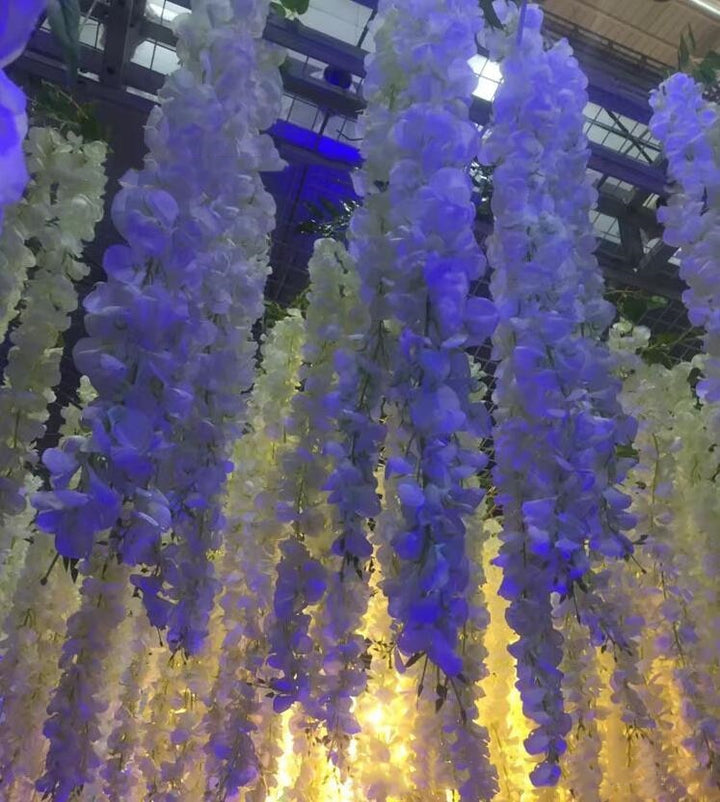 Set of 100 Artificial Wisteria Silk Flowers