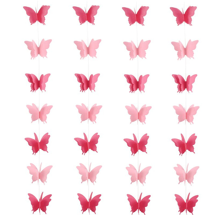 Colorful 3D Butterfly Paper Garland