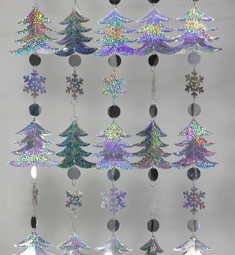 Sequined Christmas Trees Party Decor Garland