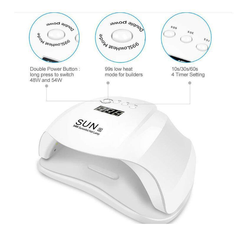 80W Professional 12W LED Lamp Nail Dryer Gel Polish Curing /w Timer - MRSLM