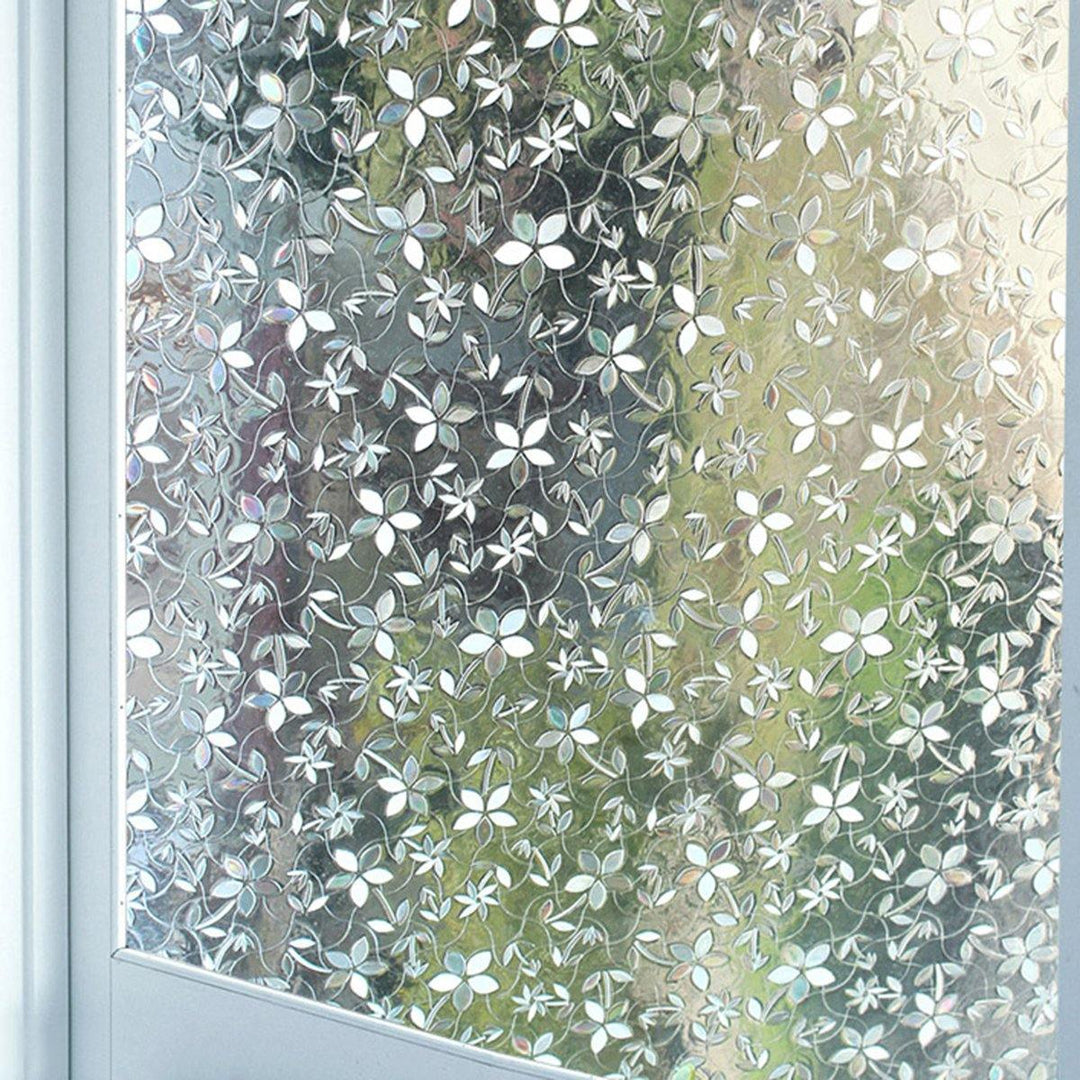 Frosted Window Film Flower Window Sticker Privacy Anti-UV Office Home Decoration - MRSLM