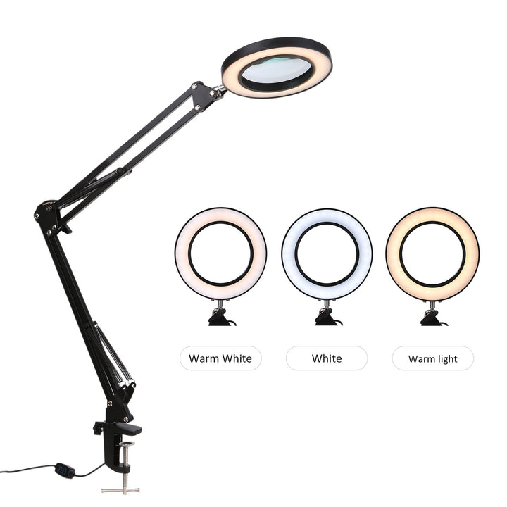 Dimmable Magnifier Lamp with Bracket