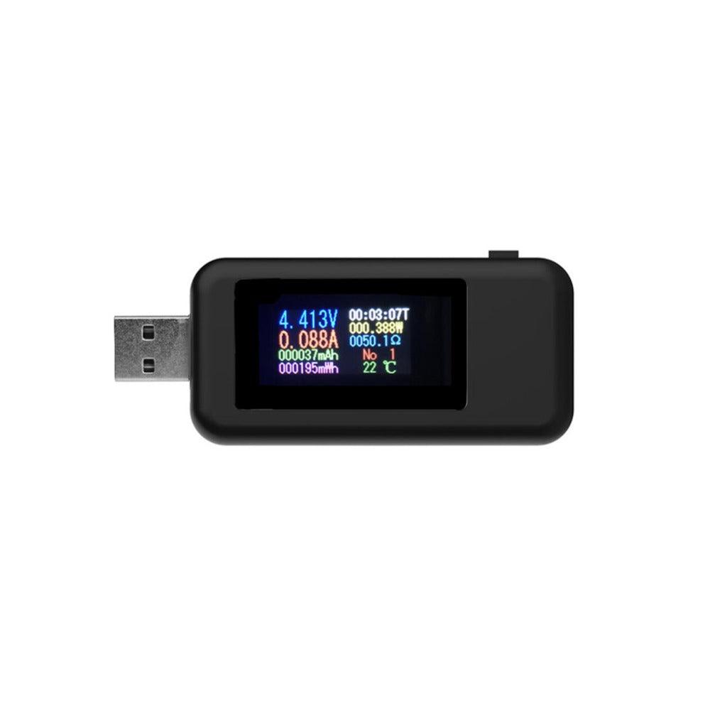 DANIU Digital 10 in 1 Colorful LCD Display USB Tester Voltage Current Tester USB Charger Tester Power Meter - MRSLM
