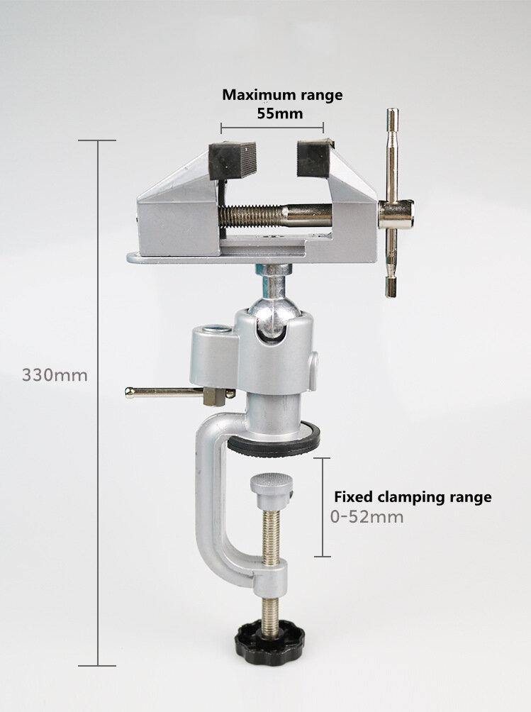 Aluminum Alloy 360 Degree Rotating Mini Vise Tool Home Use Small Jewelers Hobby Clamp On Table Bench Vice Lathe - MRSLM