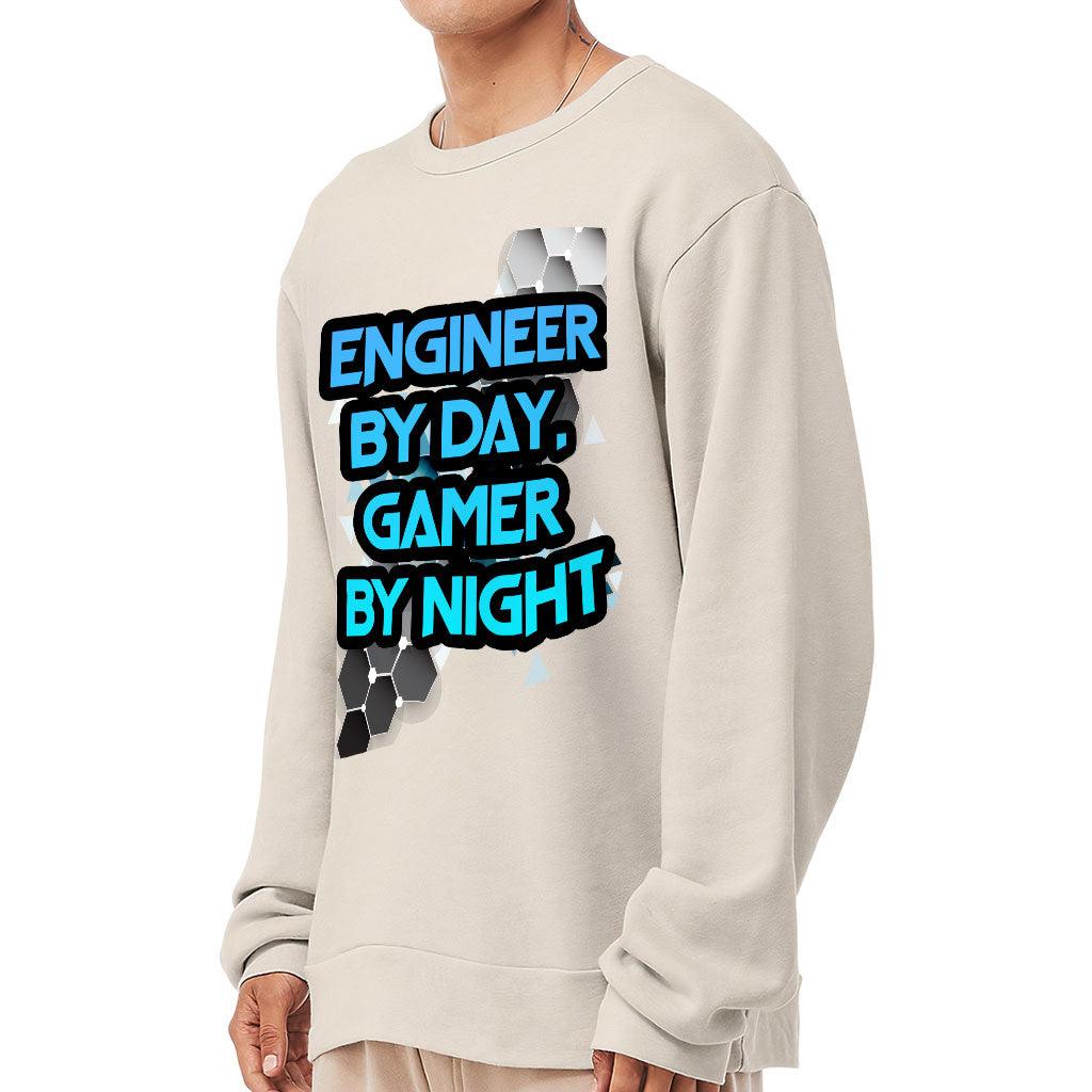 Engineer Gamer Sponge Fleece Sweatshirt - Funny Classic Sweatshirt - Printed Sweatshirt - MRSLM