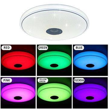 36/60W 40cm 6500K LED Ceiling Light RGB bluetooth Music Speaker Dimmable Lamp Remote Home - MRSLM