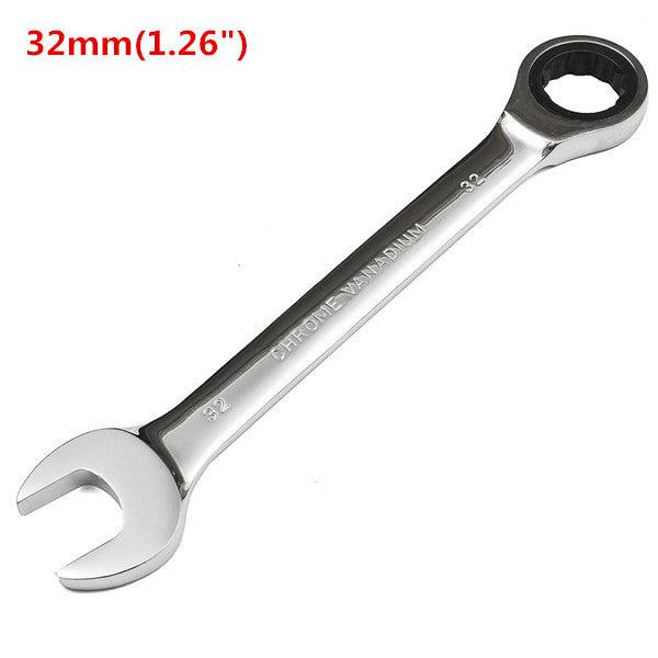 Raitool™ HT01 Chrome Vanadium Steel Metric Ratchet Spanner Gear Wrench Fixed Head 6-32mm - MRSLM