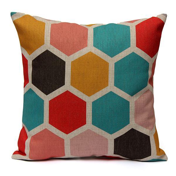 Geometric Abstract Printed Cushion Cover Sofa Bed Pillow Case Pillow Cover - MRSLM