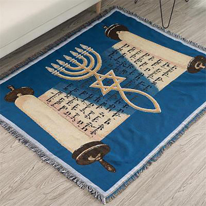 Folding Decorative Blanket Knit Tapestry Prayer Carpet Middle East Sofa Towel for Home Textiles - MRSLM