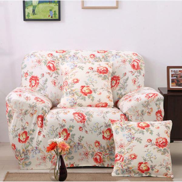 Creative Chair Covers Seater Textile Spandex Strench Flexible Printed Elastic Sofa Couch Cover Furniture Protector With Two Pillow Cases - MRSLM