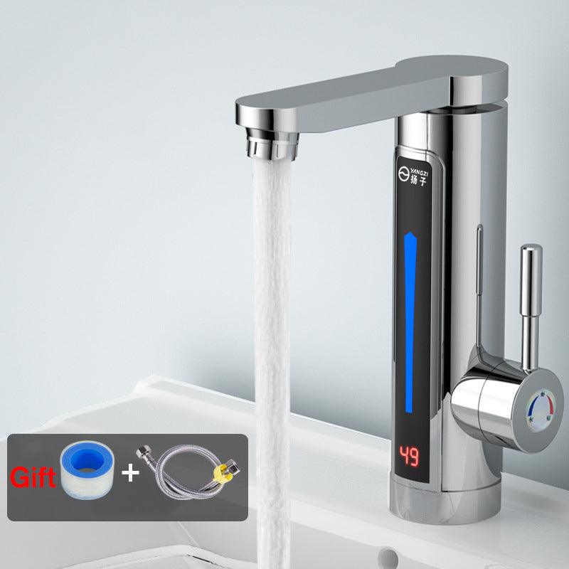 3300W Electric Hot Water Heater Faucet LED Ambient Light Temperature Display Instant Heating Tap 3S Quick Heating 360° Rotatable - MRSLM