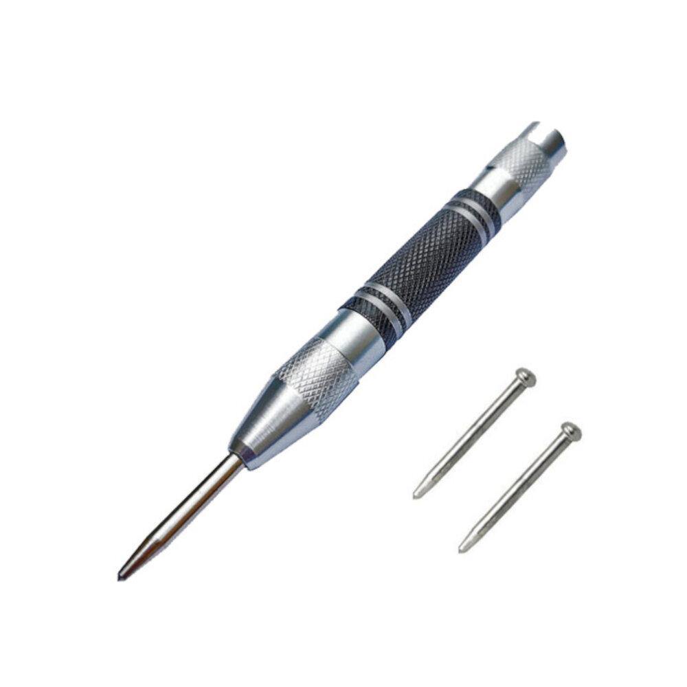 Automatic Center Pin Spring Loaded Mark Center Punch Tool Wood Indentation Mark Woodworking Tool Bit Punch - MRSLM