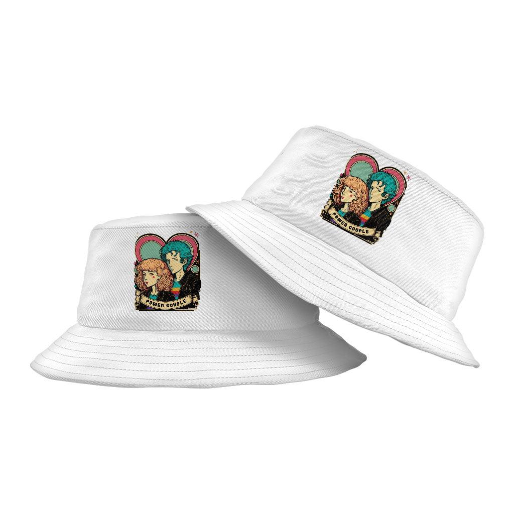 Power Couple Bucket Hat - Love Hat - Art Bucket Hat - MRSLM