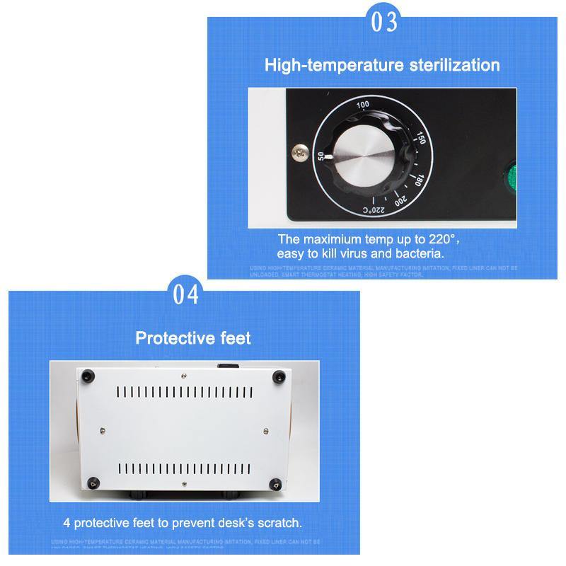 220V 300W Towel High Temperature Sterilization Cabinet UV Nail Tools Medical Dry Heat Sterilizer - MRSLM