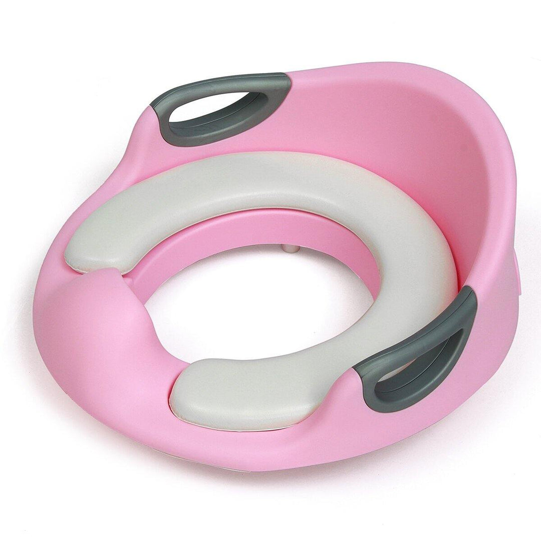 Children Toilet Seat Anti-slip Ergonomic Design Food-grade Material Soft Seat Cushion Seat White/ Blue/ Pink - MRSLM