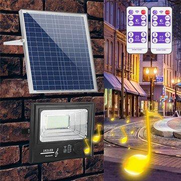 Bright Solar Powered 192 LED Flood Security Light Dimmable with Remote Controller for Garden Wall Outdoor - MRSLM