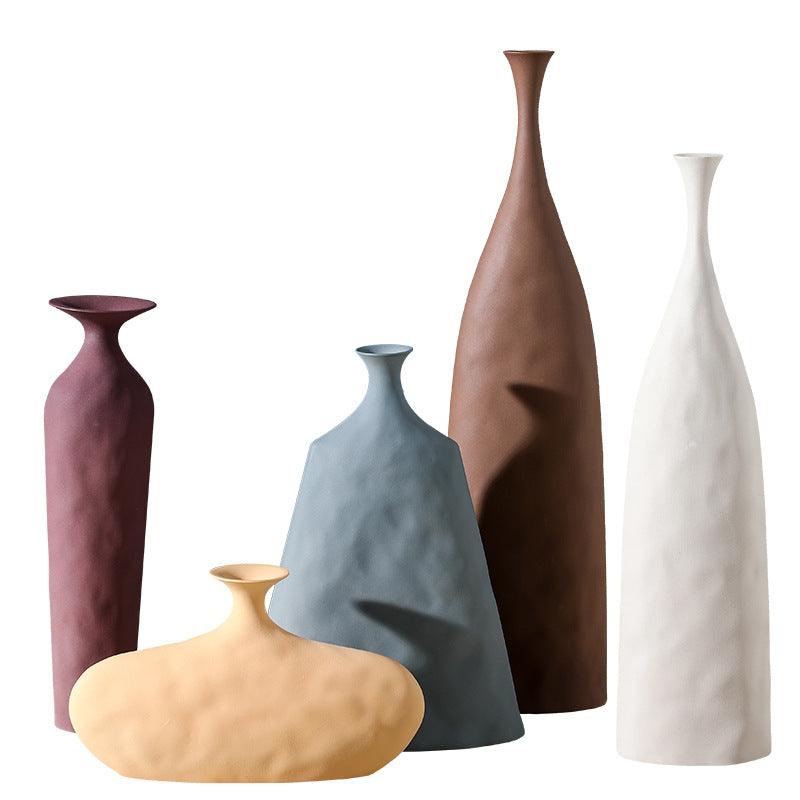 Nordic Art Plain Embryo Ceramic Vase Ornaments - MRSLM