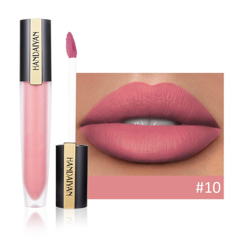 HANDAIYAN Matte Lip Gloss Lips Lipstick Long Lasting Liquid Cosmetics Exaggerated Makeup - MRSLM