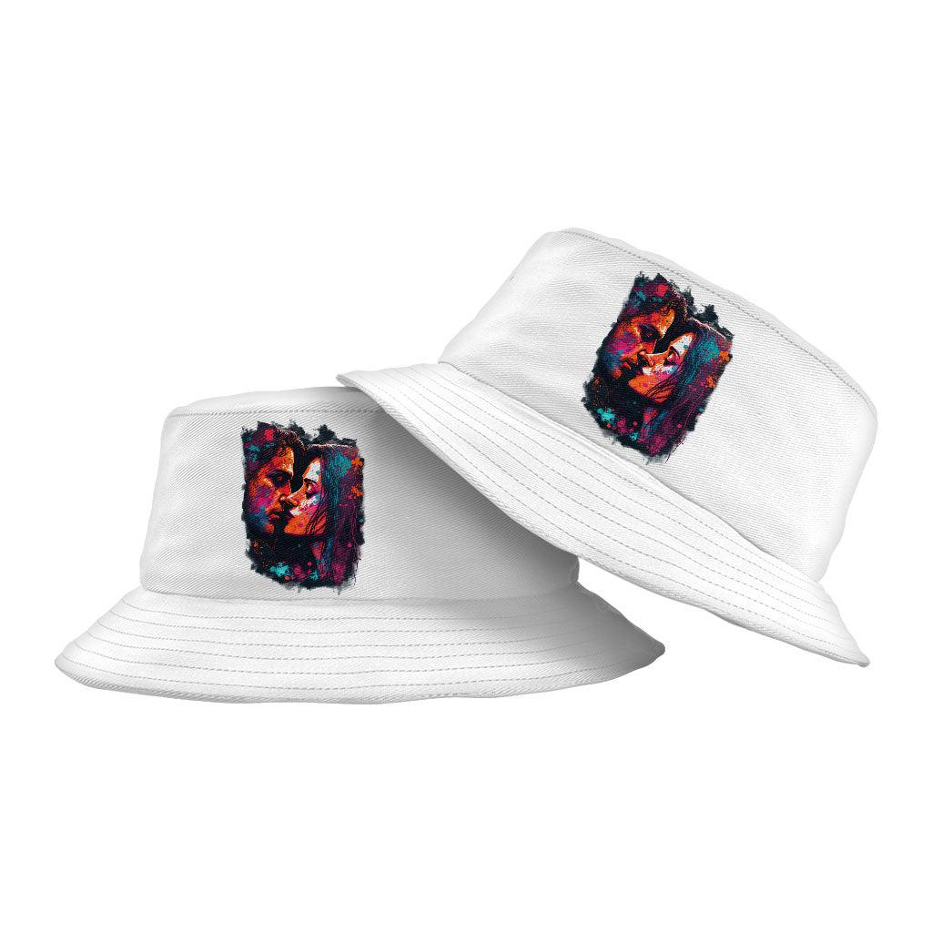 Paint Bucket Hat - Kiss Art Hat - Colorful Bucket Hat - MRSLM