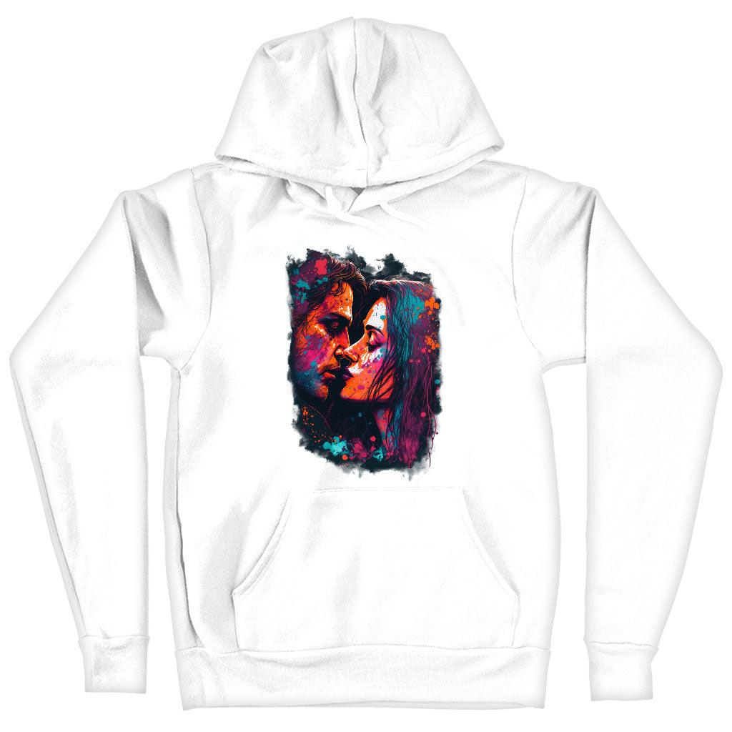 Paint Hooded Sweatshirt - Kiss Art Hoodie - Colorful Hoodie - MRSLM