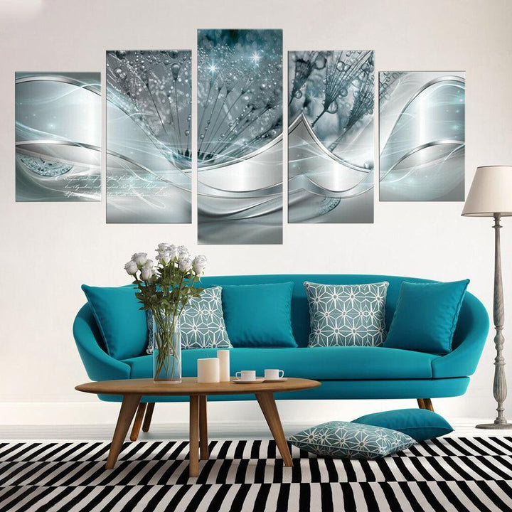 5Pcs Canvas Print Paintings Wall Decorative Print Art Pictures FramelessWall Hanging Decorations for Home Office - MRSLM