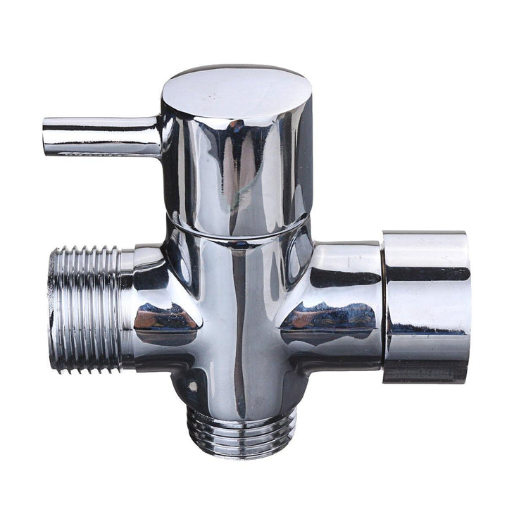 7/8 Inch T-Adapter 3 Way Connector Brass Shower Diverter with Valve for Toilet Bidet Handheld Sprayer - MRSLM